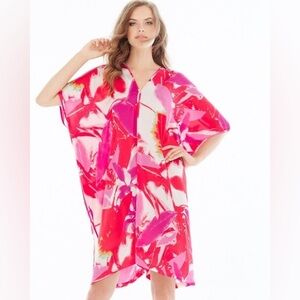 NATORI Lucent Palms Caftan Duchesse Rose